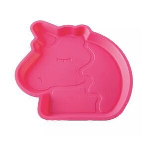 Unicorn Plates Your Zone Plastic Shaped Kids Pink Microwave Safe Home 4pk